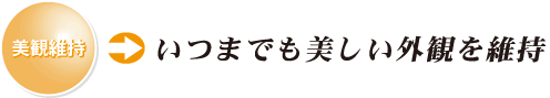 美観維持 いつまでも美しい外観を維持