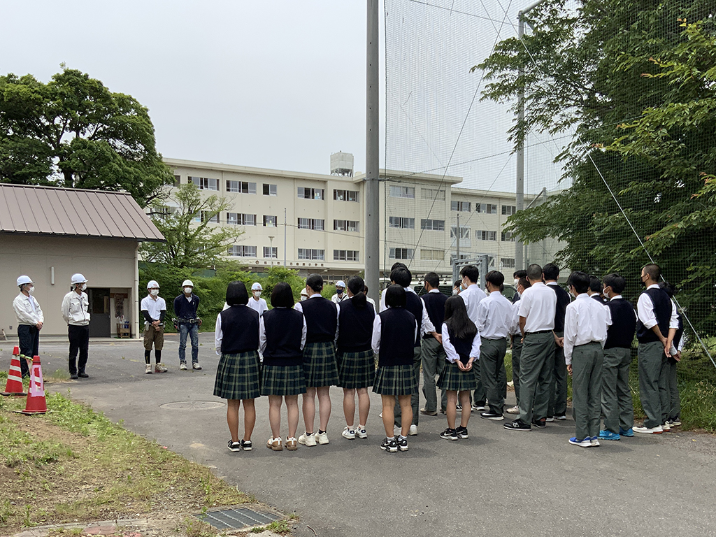 松江工業高校生による現場見学を実施