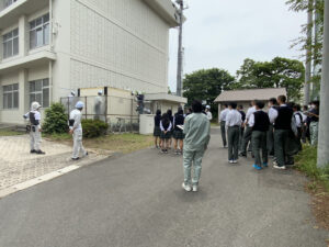 松江工業高校生による現場見学を実施
